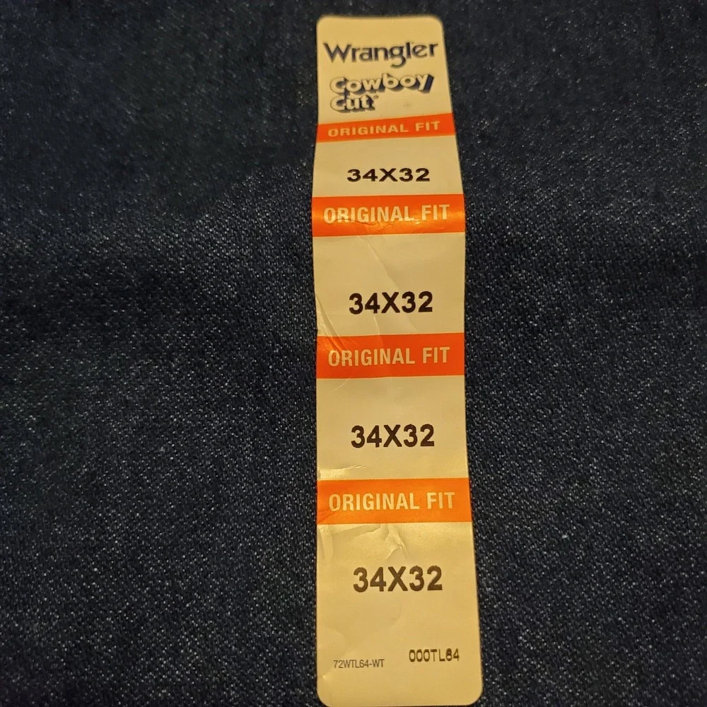 Wrangler Cowboy Cut Jeans Men 34x32 Dark Denim Original Fit‎ Competition Rodeo - Picture 7 of 10